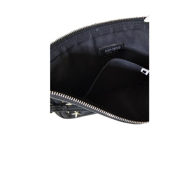 Authentic Jimmy Choo Black Leather Star Studded Small Bag Purse - Picture 12 of 15